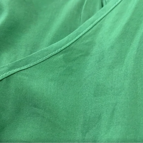 Free People Green floral maxi dress with large blouson ruched & tied sleeves - L - Picture 4 of 8